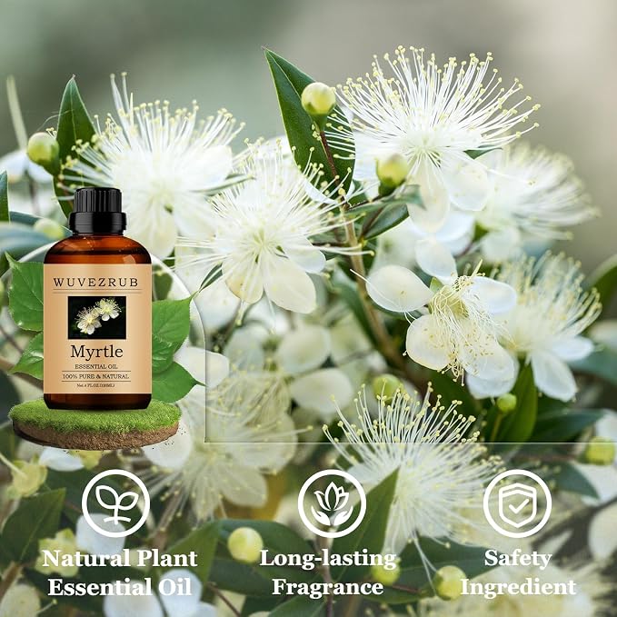 Myrtle Essential Oils 120ML, Pure Myrtle Essential Oil for Aromatherapy Diffuser - 4 Fl Oz