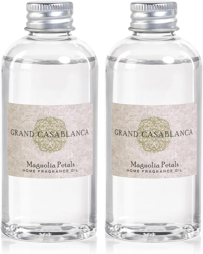 Zodax Grand Casablanca Porcelain Oil Diffuser Refills - 3.38 Oz/2 Count - Magnolia Petals