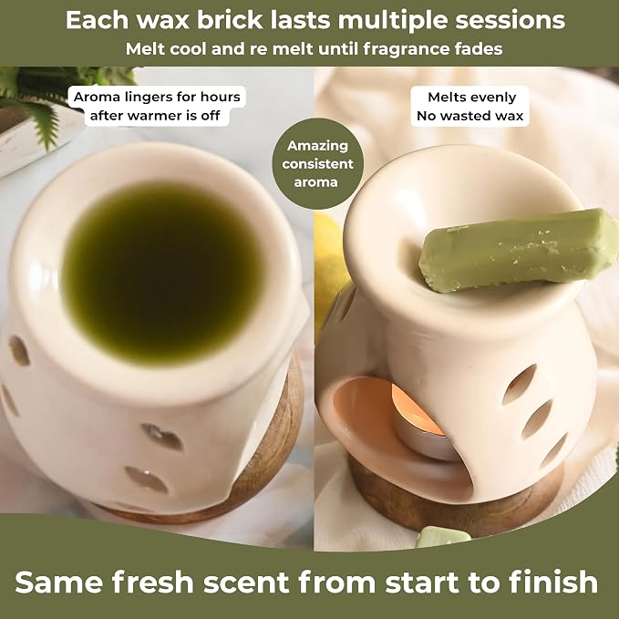 TRUMIRI Eucalyptus Lime Scented Wax Melts - Made with Non Toxic Soy Wax and Essential Oils - Long Lasting Strong Scent Pet Safe Aromatherapy Candle Wax Cubes Tarts for Warmers Pack of 4