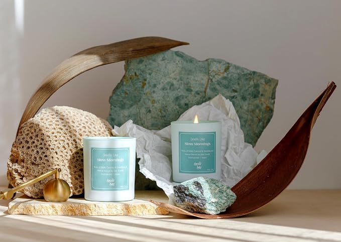 Dear Me Calmness Gift Set – Affirmation Cards, Natural Soy Candle & Bath Salt – Mindfulness Gift – Self-Care Set for Women – Relaxation Kit for Stress Relief & Emotional Wellness