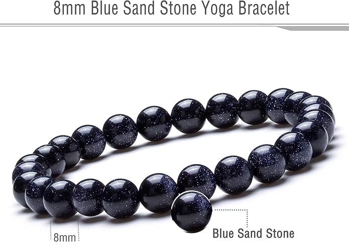 Men Women 8mm Natural Stone Lava Rock Diffuser Bracelet Elastic Yoga Agate Beads Bracelet Bangle