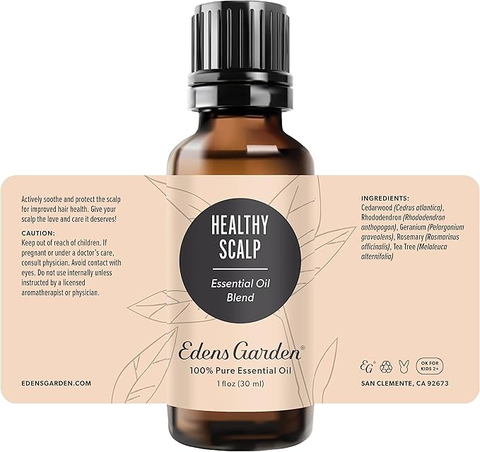 Edens Garden Healthy Scalp Essential Oil Blend- 100% Pure Premium Grade, Undiluted, Natural, Therapeutic, Aromatherapy, The Best for Skin, Face, Hair 30 ml (1 fl oz)