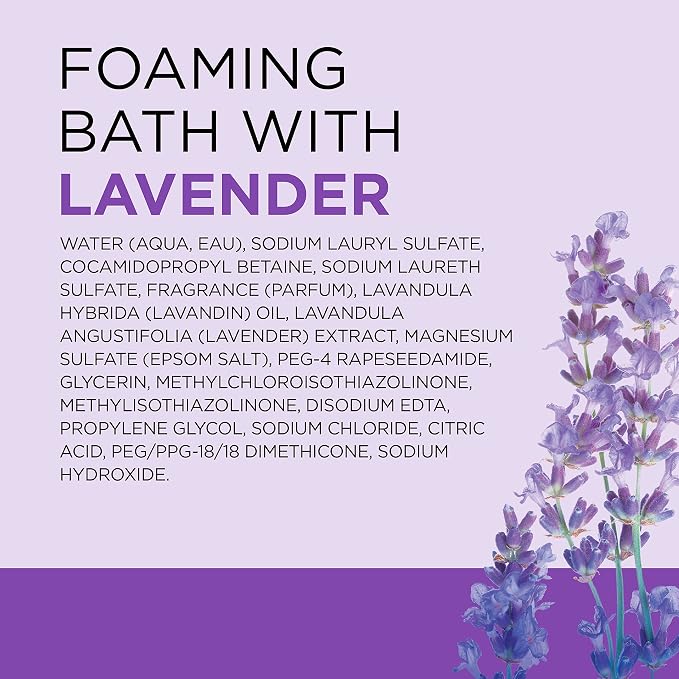 Dr Teal’s Foaming Bath with Pure Epsom Salt, Soothe & Sleep with Lavender, 34 Ounces (Packaging May Vary)