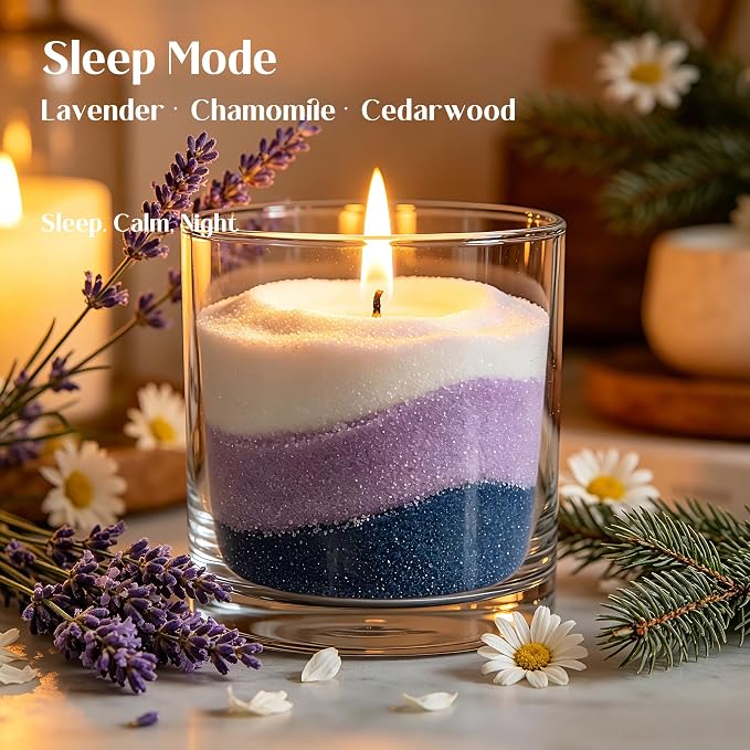 CandHeal Pearled Candle Sand with Wicks,3.3 lb Lavender & Cedarwood Scented Candle Sand Wax,DIY Candle Making,Clean Burning, Long-Lasting Home Décor Gifts