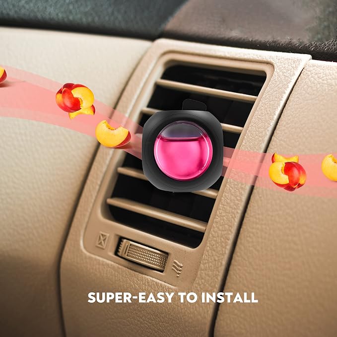 DRIVEJOY Car Air Freshener Vent Clips, 8PK, 6 Peach, 2 New Car Scent, Fresheners for Men Women, Up to 240 Days, Long Lasting Air Freshener, Odor Eliminator
