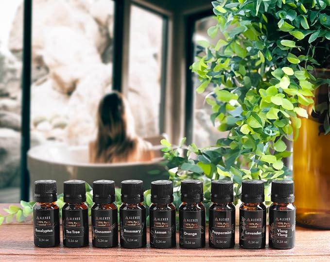 Fragrance Oil Set 9 Bottle Pack 0.34 oz - Therapeutic Grade Oils Gift Set - Premium Aromatherapy Oils – Pure Organic Essential Oil Set for Diffuser - Liquid Fragrance Oil