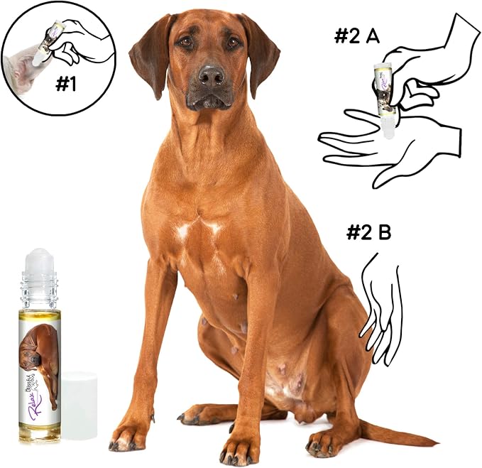 The Blissful Dog Rhodesian Ridgeback Relax Roll-ON Aromatherapy for Dogs - Anxiety Relief for Dogs