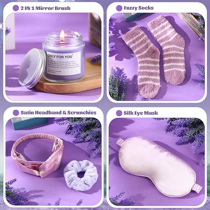 11 Pcs Birthday Gift for Women Mother Gifts Set Spa Gift Baskets for Women Get Well Care Package for Mom Her Wife Friend