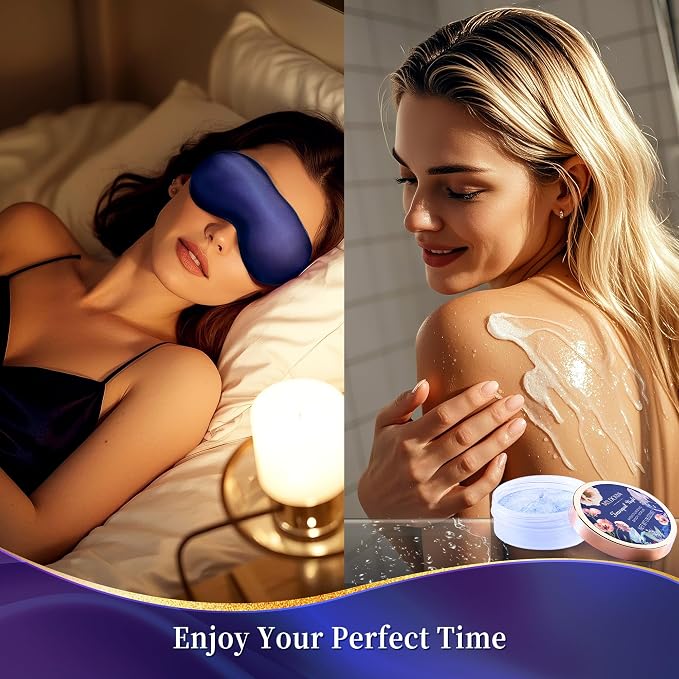 Women's Birthday Spa Gifts- Birthday Bath Gift Sets with Body Lotion, Shower Gel, Hand Cream & Body Scrub - Lavender Chamomile Scent Self Care Gifts for Women Wife Girlfriend - Relaxing Home Spa Kit