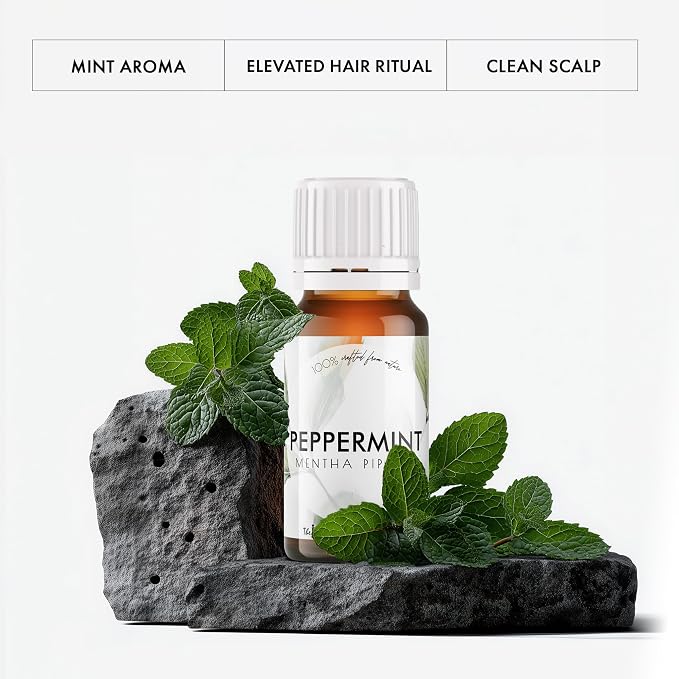 Peppermint Essential Oil | 100% Pure & Natural Mentha piperita Leaf Oil with Fresh Crisp Mint Aroma | for Diffuser, Candle Making & DIY Aromatherapy Blends, 0.34 fl oz