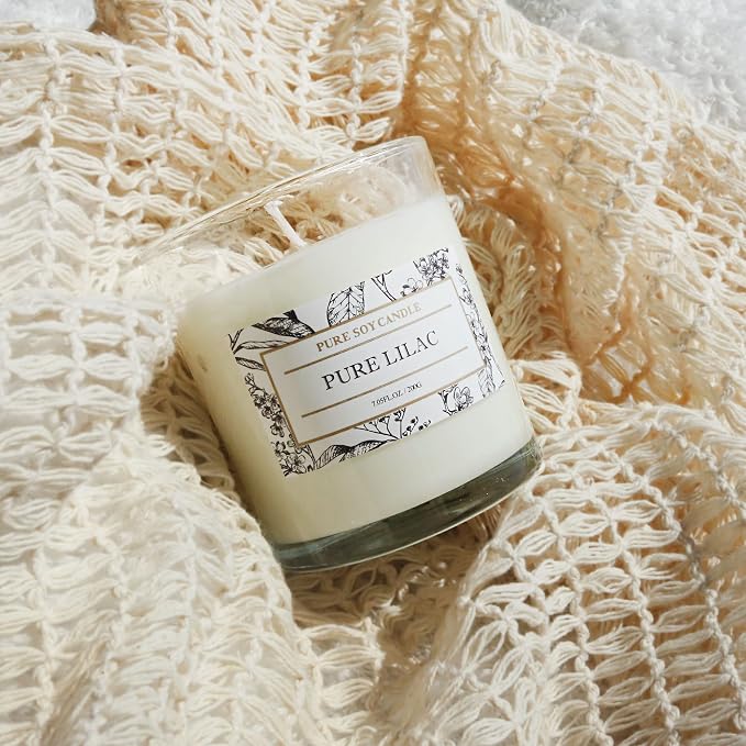 Aronica Lilac Scent Gifts - Soft Floral Candles for Home & Woman, Baby Shower Game Winner Gift, Kitchen Decor
