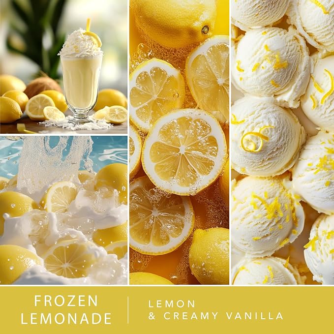 ScentSationals Frozen Lemonade Scented Wax Melts - Lemon & Creamy Vanilla Scent, 10oz (24 Cubes)