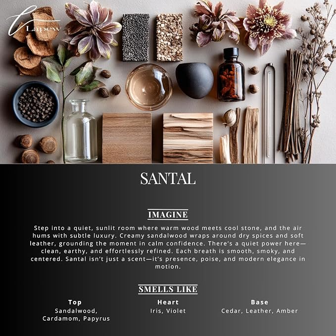 Lapew Santal Waterless Diffuser Oil | Fragrance Oil for Nebulizer & Cold Air Diffusers | Scented Home Oil | 0.34 fl oz