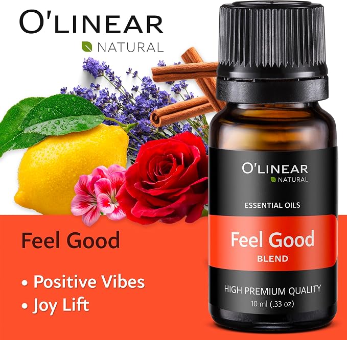 O'linear Essential Oils 6 Blends Set - Perfect for Humidifiers and Diffusers, Aromatherapy Diffuser Oils Scents, Essential Oil Kit for Home Use, Essential Oil Pack with Various Scents