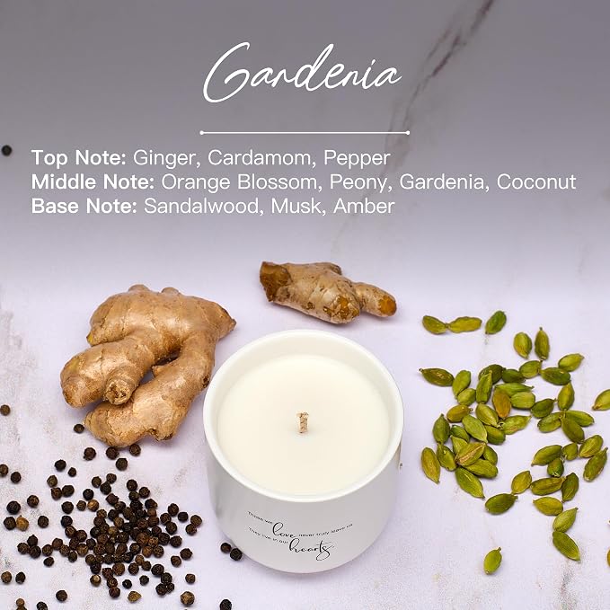Sympathy Candle for Loss of Loved One - Those We Love Memorial Gifts in White Ceramic Jar - 40 Hour Natural Soy Wax Remembrance Candle - Gardenia Scented Bereavement, Grief & Condolence Present
