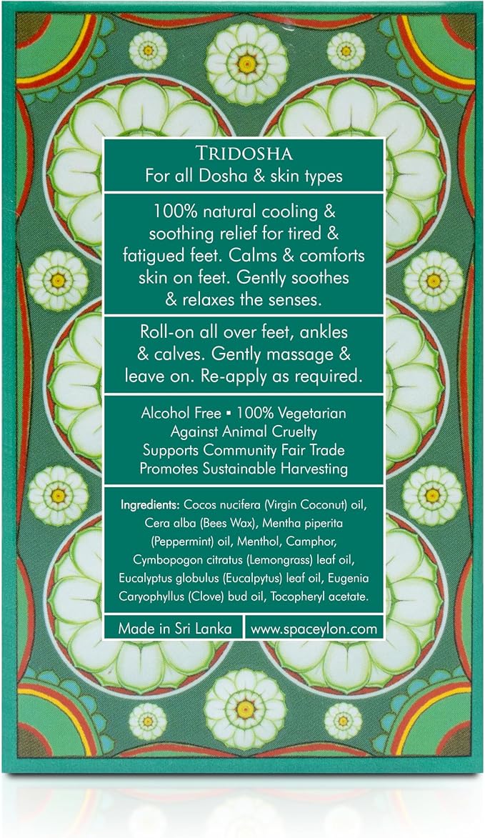 SPA CEYLON Relax Foot Relief Balm Roll-On | Dry Feet Solution | Foot Care | Moisturizing Formula
