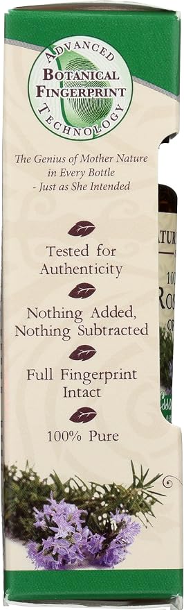 Nature’s Answer USDA Organic Rosemary Essential Oil, 100% Pure | Natural Aromatherapy Oil for Diffuser/Humidifier, Steam Distilled 0.5 fl oz. (15ml) | Made in USA