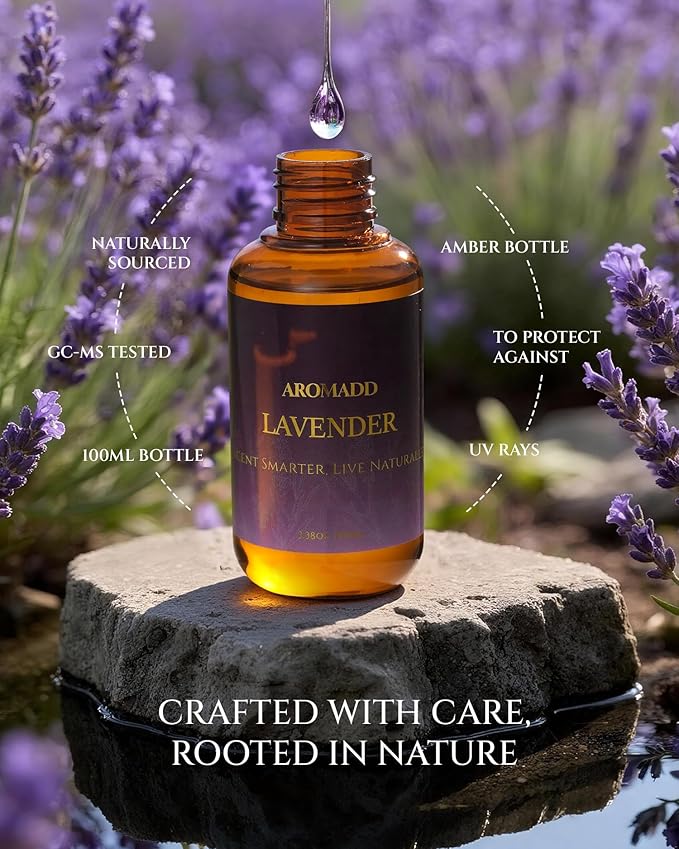 Aromadd Lavender Diffuser Oil Inspired by Classic Botanical Gardens, Premium Fragrance Oils for Waterless Diffuser, Classic Botanical Lavender Scent, Long-Lasting Home Fragrance - 3.38 fl oz (100 mL)