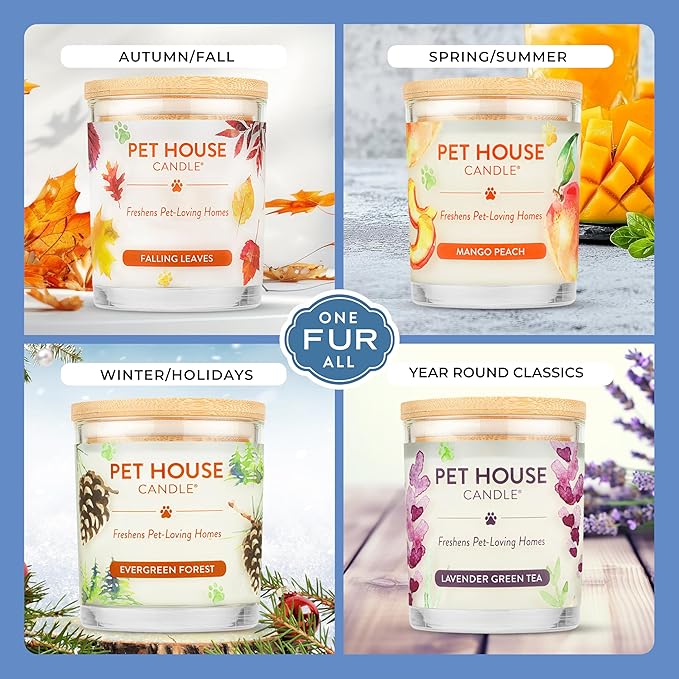 Pet House Candles Plant Based Cookie Scented Candle Clean Burning, Long Lasting for Home, Sugar Cookies