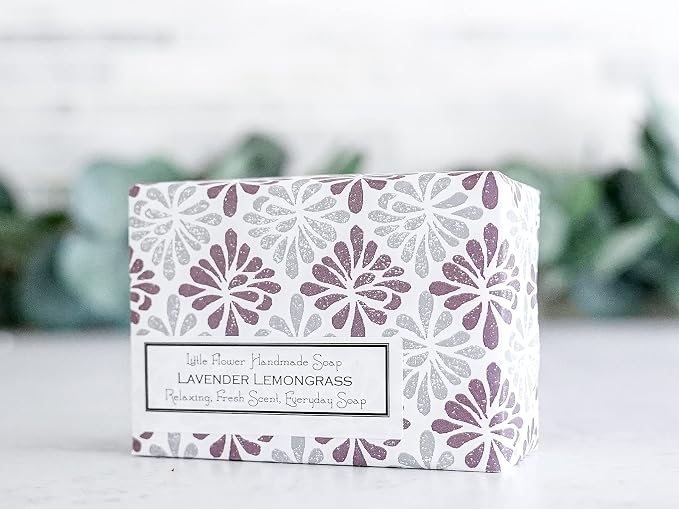 The Little Flower Soap Co. Est. 2010 Luxury Spa Day Gift for Women - Relaxing Lavender Essential Oil Spa Day Self Care Kit Mother's Day Gift Ideas Valentines Day for Mom