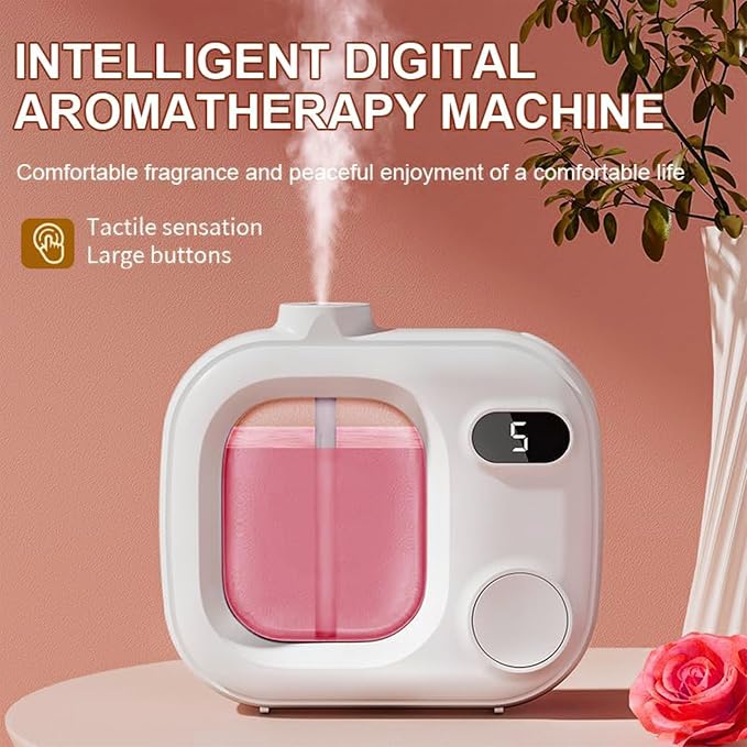 Waterless Essential Oil Aromatherapy Diffuser Mini Led Smart Aroma 360 Small Difusor Cordless for Home Large Rooms Scent Bathroom Hotel Collection Office Car Fragrance Air Scent Humidifier