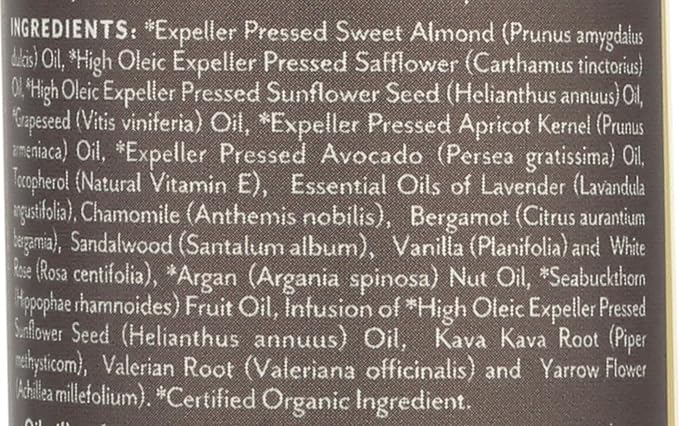 SOOTHING TOUCH Organic Tuscan Bath Body Massage Oil, 4 FZ