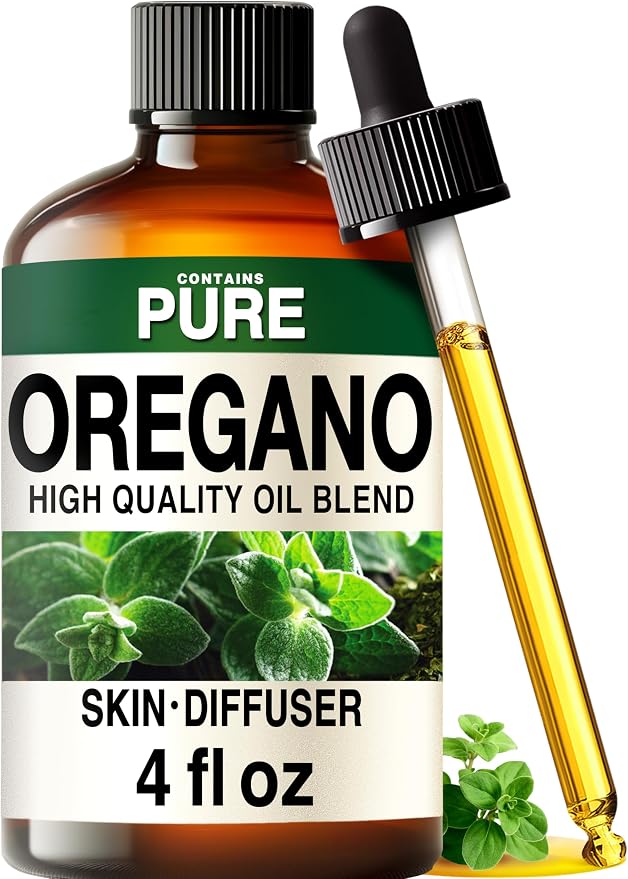 100% Pure Oregano Oil - 4 Fl Oz Oregano Essential Oil for Hair, Skin, Diffuser, Aromatherapy & DIY Soap Making Scent