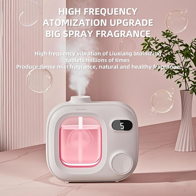 Waterless Essential Oil Aromatherapy Diffuser Mini Led Smart Aroma 360 Small Difusor Cordless for Home Large Rooms Scent Bathroom Hotel Collection Office Car Fragrance Air Scent Humidifier