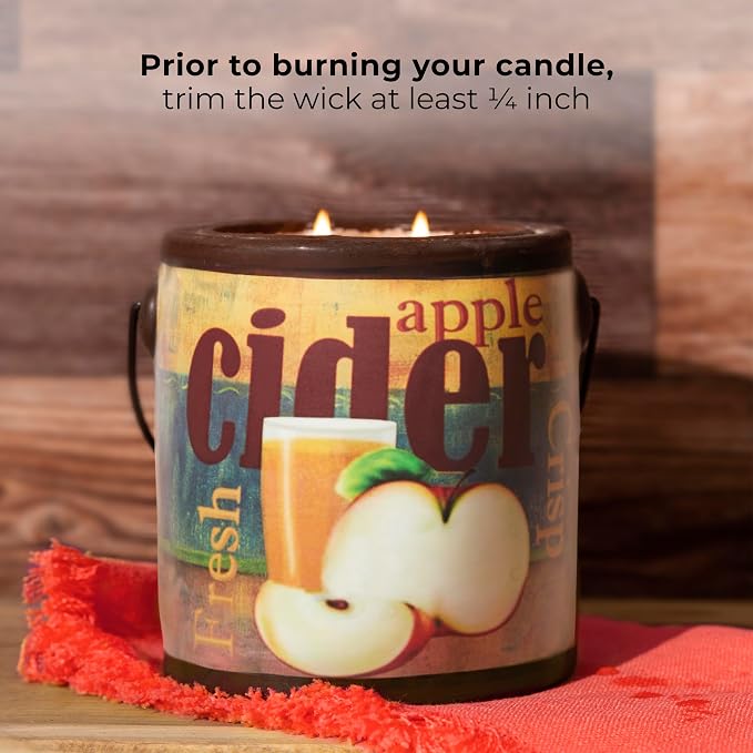 A CHEERFUL GIVER 95hr 20oz Scented Candle - Aunt Kook's Apple Cider - Multi-Wick Glass Candle - Gifts For Men and Women