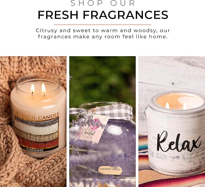 A Cheerful Giver - Lilacs In Bloom Baby Scented Glass Jar Candle (6oz) with Lid & True to Life Fragrance Made in USA