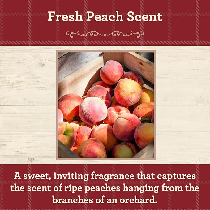 Our Own Candle Company, Fresh Peach Scented Mason Jar Candle, 100 Hour Burn Time, 13 Ounces