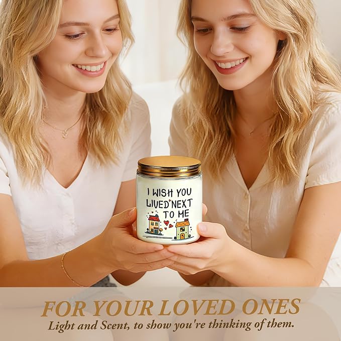 Birthday Gifts for Women, Christmas Anniversary Valentine's Day Wedding Gift for Her, Romantic Present for Girlfriend, Mom, Sisters, Wife, Daughter, Friend, Funny Lavender Scented Candle - White