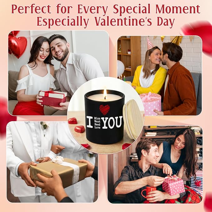 GAUDORA Anniversary Couple Gift for Women Men - Long Lasting Vanilla Lavender Scented Candle 10 oz - Wedding Engagement Birthday Gifts for Him Her Girlfriend Boyfriend Husband Wife