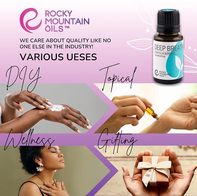 Rocky Mountain Oils Nerve Support Essential Oil Blend with 100% Pure and Natural Essential Oils - Relaxing Aromatherapy Oils for Diffuser, Massage Oil for Massage Therapy - 15ml
