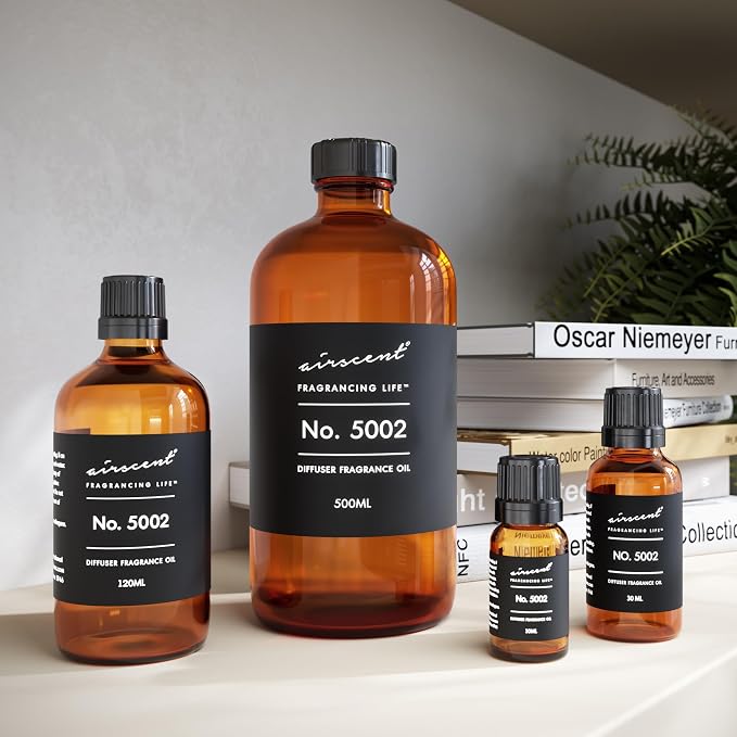 AirScent Creed-Aventus-Inspired Diffuser Oil - No. 5002 Perfume Dupe - Premium Fragrance Oil Blend for Ultrasonic and Waterless Diffusers and Crafting - 30 ml, 1 fl oz Glass Bottle with Dropper