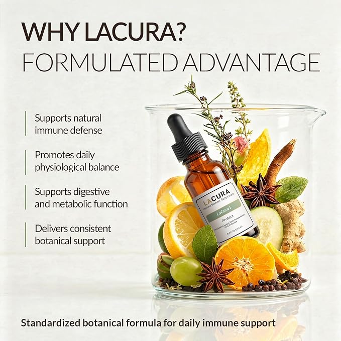 Lacura I Immune Support Essential Oil Blend with Star Anise & Citrus - Natural Respiratory Defense Oil for Skin & Internal Use - Wellness Support Oil for Daily Use - 14.4ml