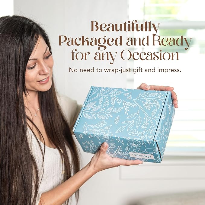Unboxme Mini Healer Spa Gift Basket for Women – Self Care Gift Box & Wellness Care Package with Card, Relaxation Gift for Birthday or Get Well Soon