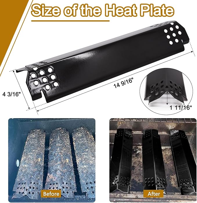 Grill Replacement Parts for Nexgrill 720-0925S, 720-0894F, 2-Burner 720-0864M, 720-0864, 720-0864R, Grill Heat Plates, Burner Tubes and Igniters for Kenmore, BBQ PRO, Backyard, Expert Grill Parts.