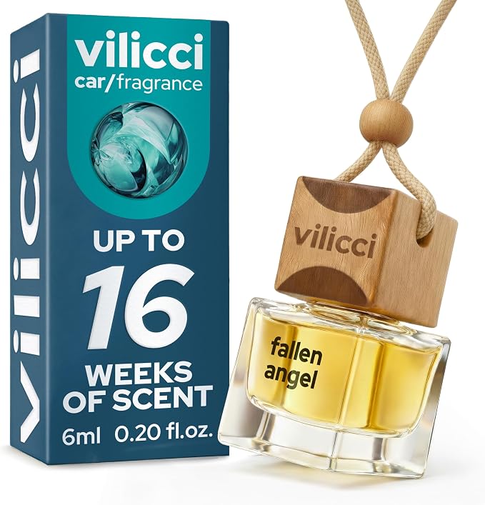 Vilicci Fallen Angel Car Air Freshener – Long Lasting Car Diffuser | Vegan & Cruelty-Free Oil Ingredients | Refreshing & Odor Eliminating Car Perfume | Lasts up to 120 Days