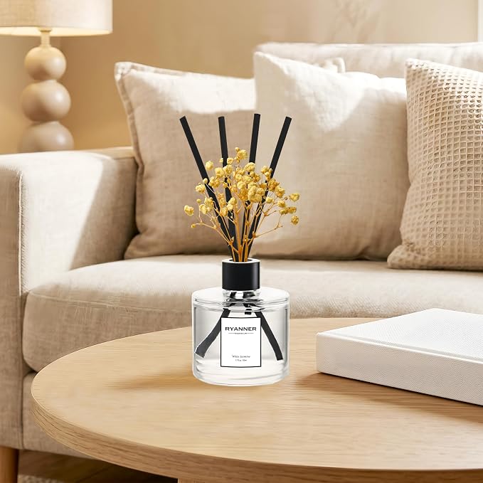 Reed Diffuser Set of 3 Pack,Cashmere Vanilla/Sea Salt&Sage/Ocean Breeze Scented Oil Diffuser with Sticks(1.7 fl oz Each Pack),Air Freshener for Bedroom Bathroom Office | Shelf Decor