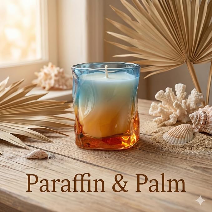 Signature Scent Ombre Jar Candle 4.5oz – CW Studio Hand-Poured Palm & Paraffin Wax, Up to 23 Hour Burn, Dust Cover Lid, Clean Burn Home Decor & Gift