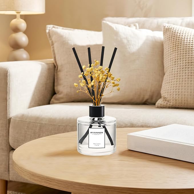 Reed Diffuser Set of 3 Pack,Clean Linen/Lavender Eucalyptus/Ocean Breeze Scented Oil Diffuser with 24 Sticks(1.7 fl oz Each Pack),Air Freshener for Bedroom Bathroom Office | Shelf Decor