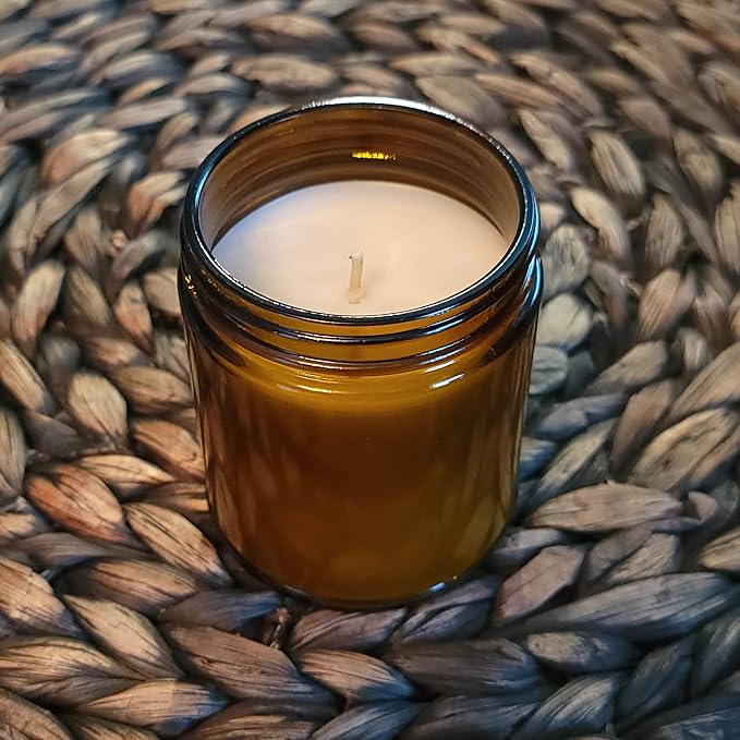 Arctic Wicks Scented Coconut Beeswax Candles | Coconut Beeswax Non Toxic Candle 9oz Amber | Farmhouse Candles Non-Toxic Clean Burn 100% USDA Certified Biobased (Arctic Nights)