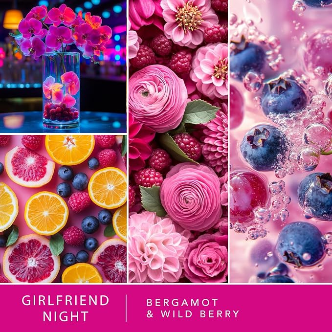 ScentSationals Girlfriend Night Scented Wax Melts - Bergamot & Wild Berry, 10oz (24 Cubes)