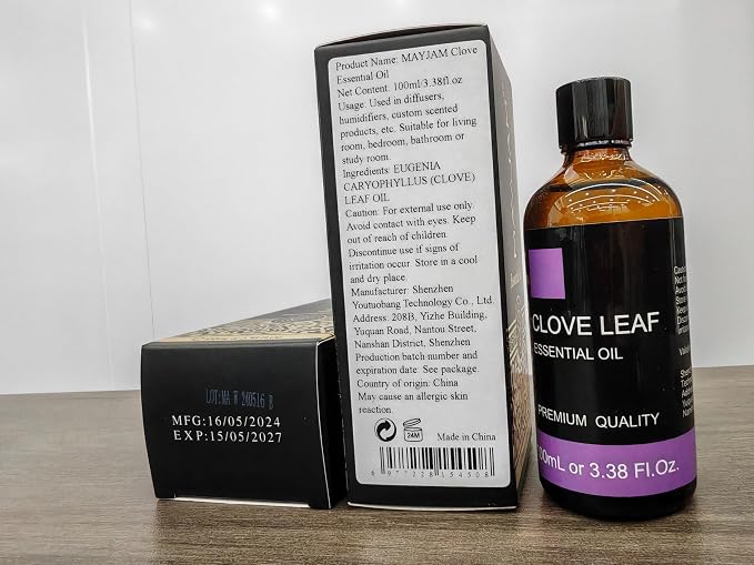 Clove Essential Oil, 3.38FL.OZ Pure Essential Oils by MAYJAM, Large Volume Clove Oil, Perfect for Aromatherapy Diffuser, Great for DIY Candle and Soap Making