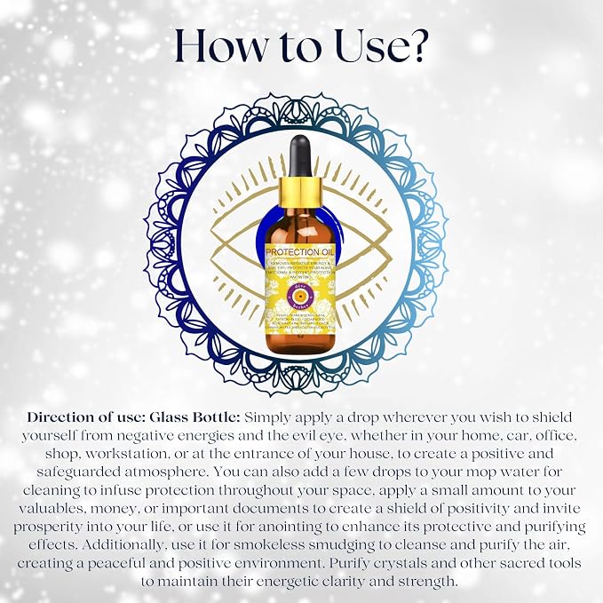 Deve Herbes Protection Oil - Essential Oil Blend to Ward Off Negative Energies & Evil Eye with 10ml & 5ml