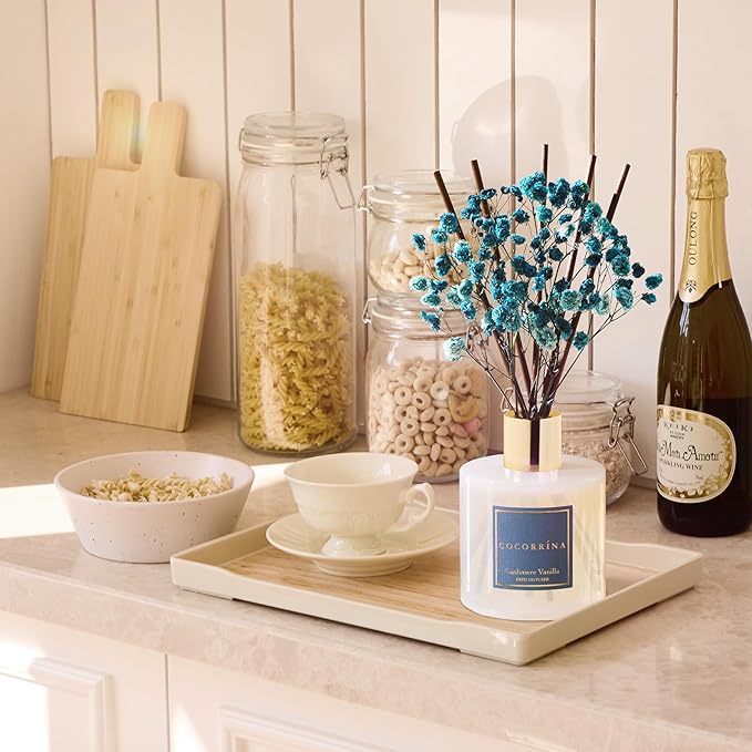 COCORRÍNA Reed Diffuser - Cashmere Vanilla 6.7 fl oz Reed Diffuser for Bedroom Bathroom Home Décor