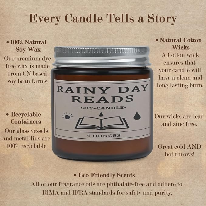 Book Lover Candle,Book Lovers Gift Ideas, Candle for Women, Reading Gifts, Birthday Gifts, Holiday, Scented Candles for Men, Women, Librarian