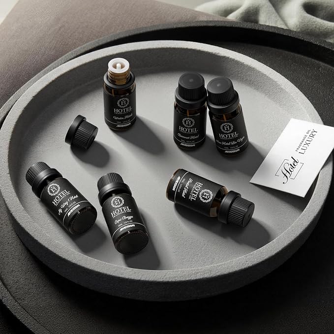 ARVIDSSON Hotel Diffuser Oil Gift Set - Inspired by 5 Star Hotel Scents - Luxury Hotel Essential Oils for Diffuser and Crafting, Premium Fragrance Oil Set, 6 x 10 mL, 0.34 fl oz