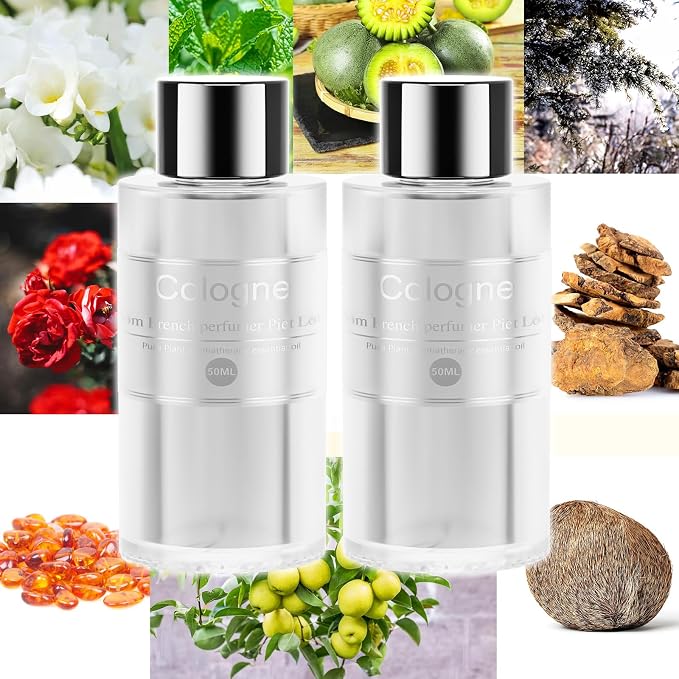Amor Lyris 2 Packs Essential Oil Refill for Smart Car Air Freshener, 3.5OZ Car Diffuser Refill, Aromatherapy Perfume Refill Can be Used for 4-8 Months, Made with Natural Plant Extracts, Cologne